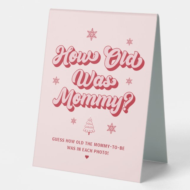 How old was Mummy Christmas Baby Shower Game (Front)