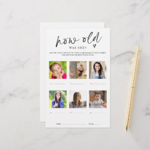How Old Was She Photos Modern Bridal Shower Game 
