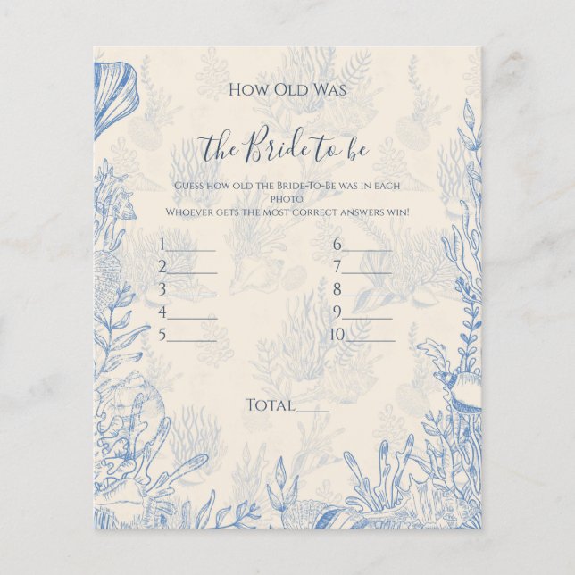 How Old Was The Bride Bridal Shower (Front)