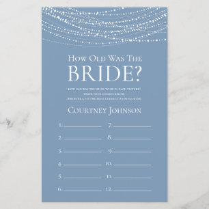 How Old Was The Bride Dusty Blue Lights
