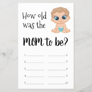 How old was the Mom to be? Baby Boy Flyer