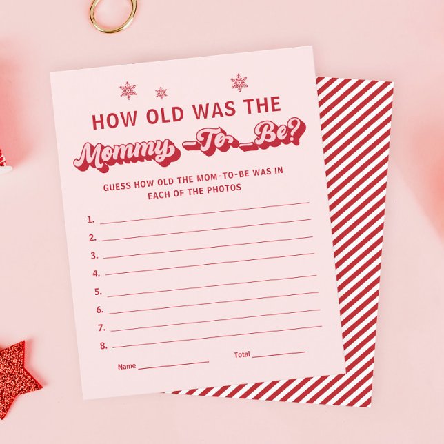 How old was the mum Christmas Baby Shower Game (Creator Uploaded)