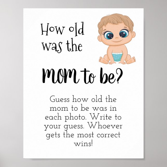 How old was the Mum to be? Baby Boy Poster (Front)