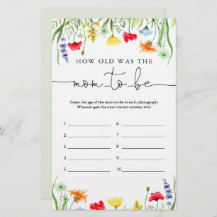 How old was the mum-to-be colourful wildflowers