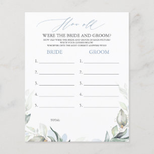 How Old Were The BRIDE AND GROOM Game