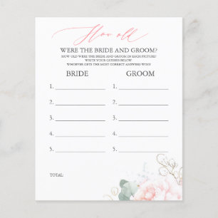 How Old Were The BRIDE AND GROOM Game