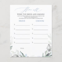 How Old Were The BRIDE AND GROOM Game
