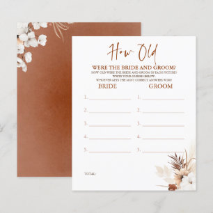 How Old Were The BRIDE AND GROOM Game