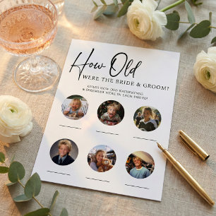How Old Were the Bride and Groom Reception Game Poster