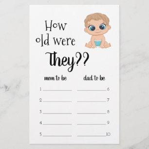How old were they? Baby Boy Flyer