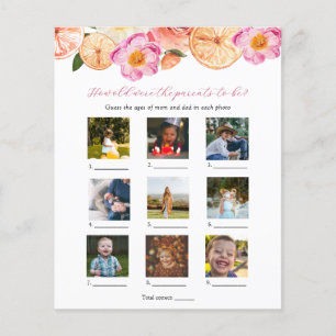 How Old Were They Baby Shower Game