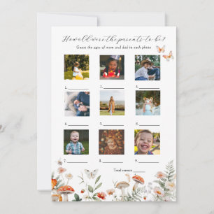 How Old Were They Baby Shower Game Card