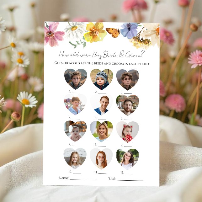 How Old Were They Bride And Groom Bridal Shower Invitation (Creator Uploaded)