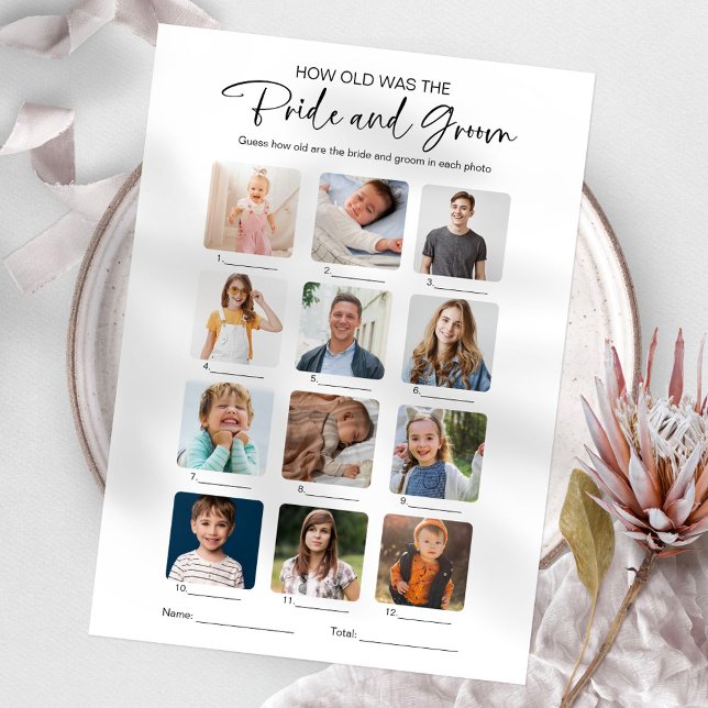How Old Were They Bride And Groom Bridal Shower Invitation (Creator Uploaded)