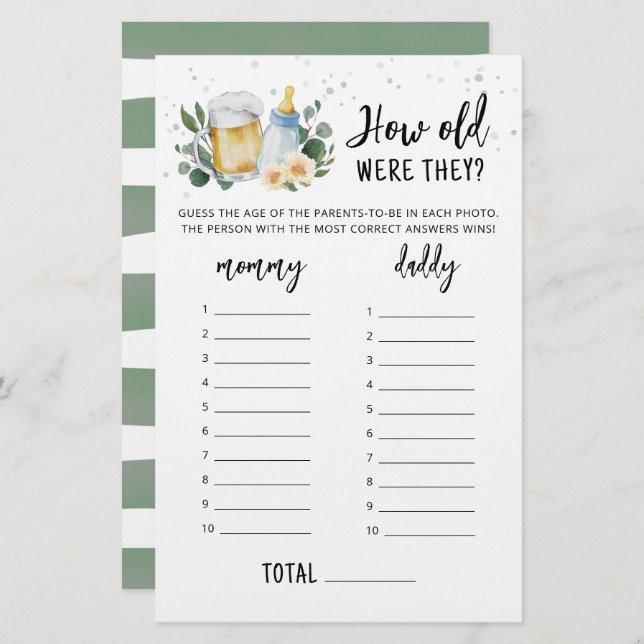 How old were they Game Greenery Baby Is Brewing (Front/Back)