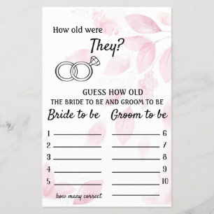 How old were they? Pink Watercolor Flyer