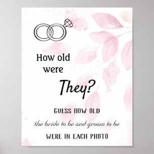 How old were they? Pink Watercolor Poster