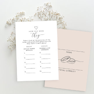 How Old Were They Printable Game Card