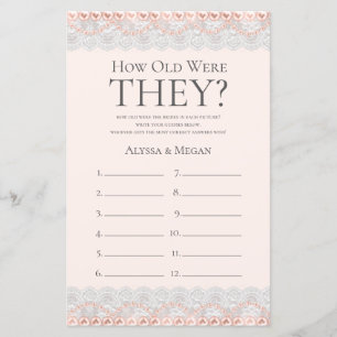 How Old Were They Vintage Blush Lace LGBTQ