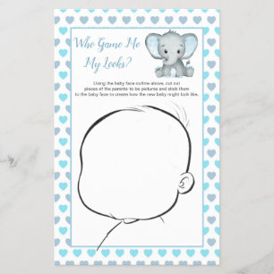 How Our Baby Might Look Blue Elephant Baby Game  Flyer