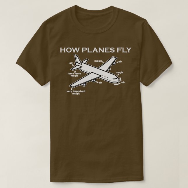 How Planes Fly 1  T-Shirt (Design Front)