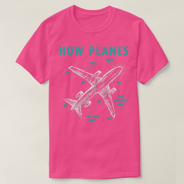 How Planes Fly Aerospace Engineer Aeronautical Eng T-Shirt (Design Front)