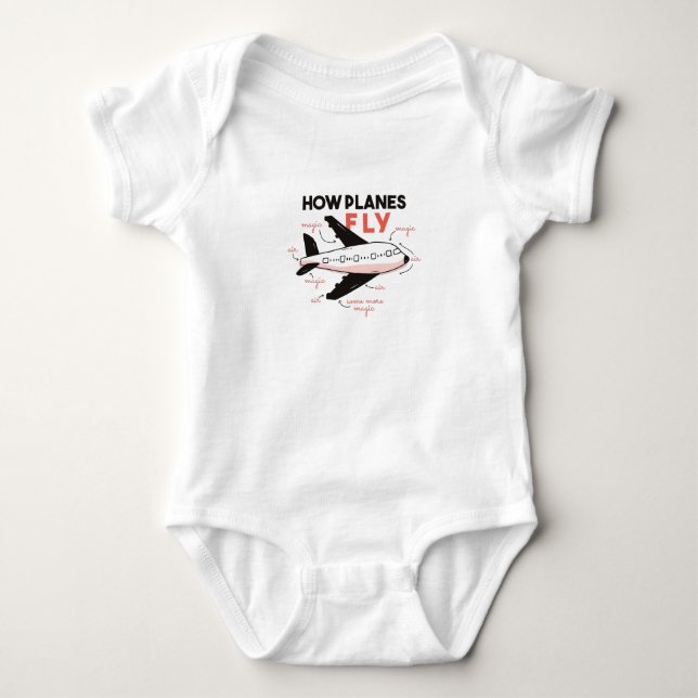 How Planes Fly Baby Bodysuit (Front)