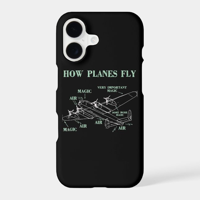 How Planes Fly Funny Aerospace Engineer Pilot Gift (Back)
