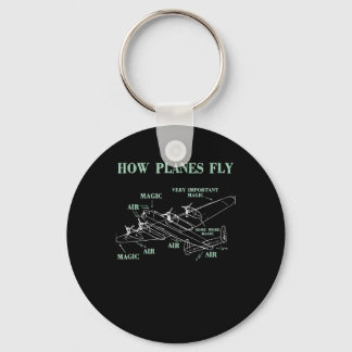 How Planes Fly Funny Aerospace Engineer Pilot Gift Key Ring