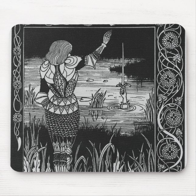 How Sir Bedivere Cast the Sword Excalibur Mouse Mat (Front)