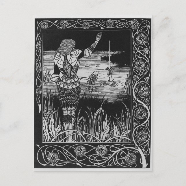 How Sir Bedivere Cast the Sword Excalibur Postcard (Front)