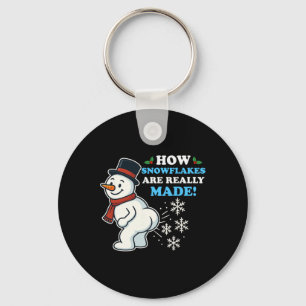 How Snowflakes Are Really Made Christmas Snowman F Key Ring