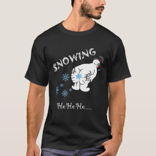 How Snowflakes Are Really Made Funny Snowman Chri T-Shirt
