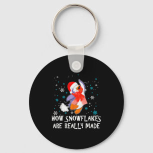 How Snowflakes Are Really Made Snowman Funny Chris Key Ring