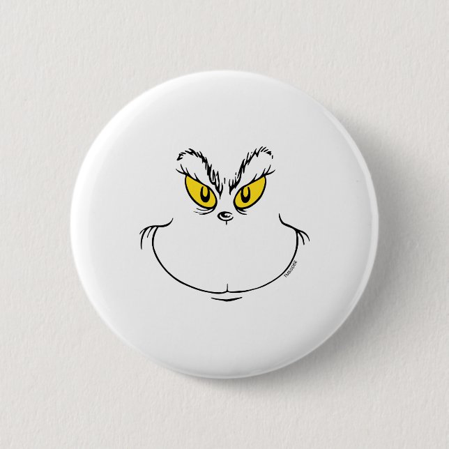 How Stole Christmas Face  6 Cm Round Badge (Front)