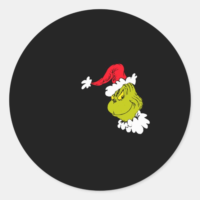 How Stole Christmas Hes A Mean One  Classic Round Sticker (Front)