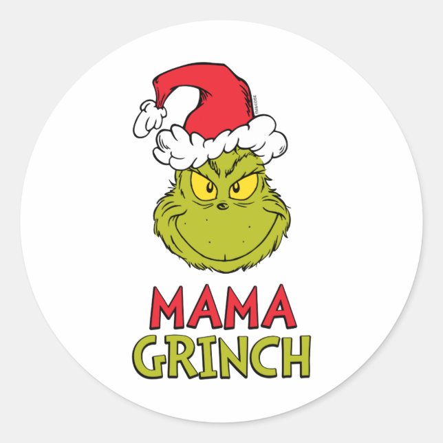 How Stole Christmas Mama  Classic Round Sticker (Front)