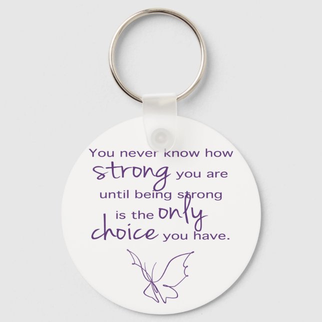 How Strong Butterfly Key Ring (Front)