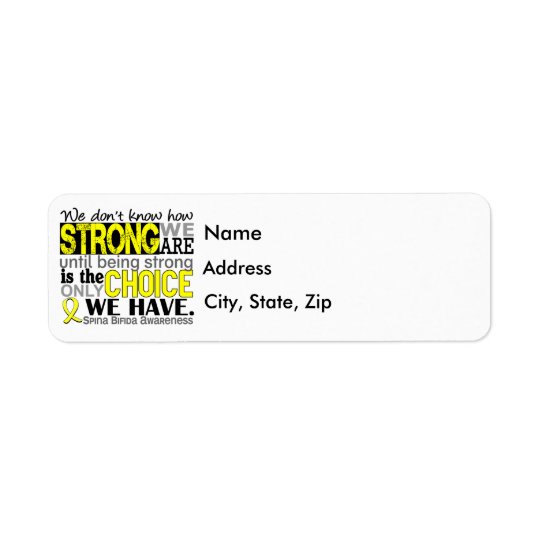 How Strong We Are Spina Bifida Return Address Label