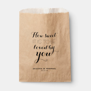 How sweet it is custom wedding candy buffet favour bags
