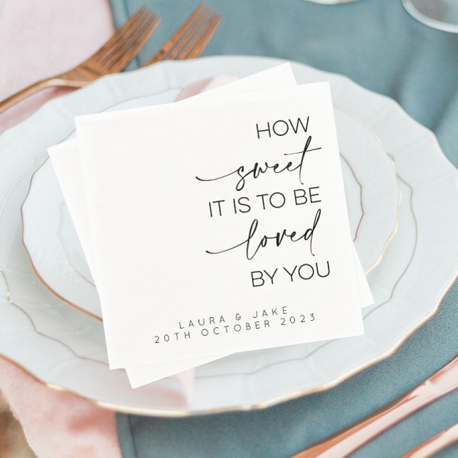 How Sweet It Is To Be Loved By You Favour Bags Napkin (Creator Uploaded)