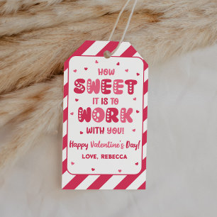 How Sweet It Is To Work With You Valentines Gift Tags