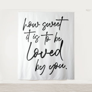 How Sweet It Is Wedding Personalised Backdrop Tapestry