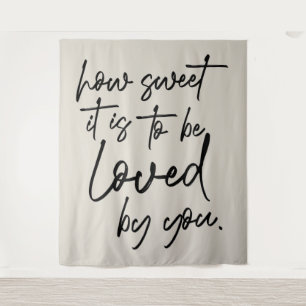 How Sweet It Is Wedding Personalised Backdrop Tapestry