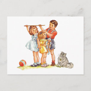 "How Tall Are You?" Postcard