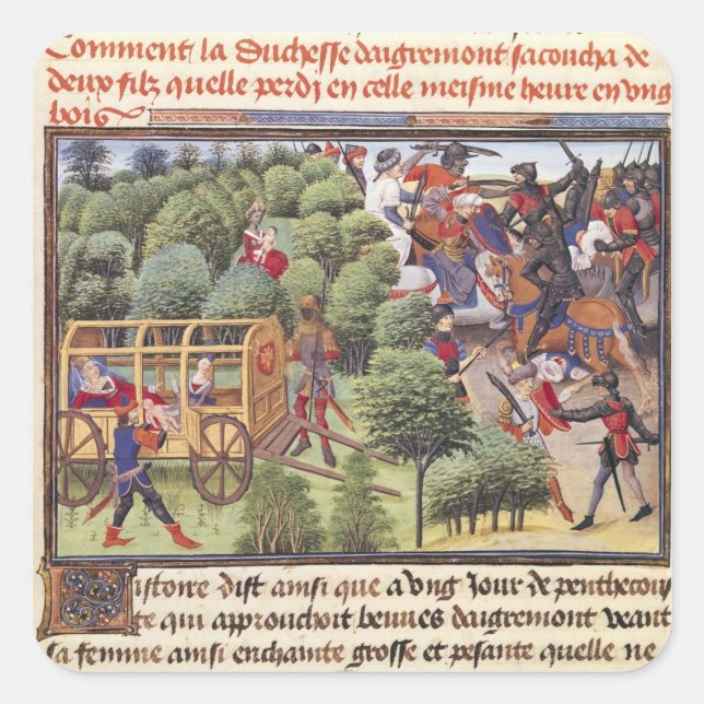 How the Duchess of Aigremont gave birth Square Sticker (Front)