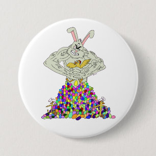 How the Easter Bunny gets his eggs 7.5 Cm Round Badge