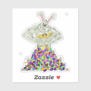 How the Easter Bunny gets his eggs  Square Sticker