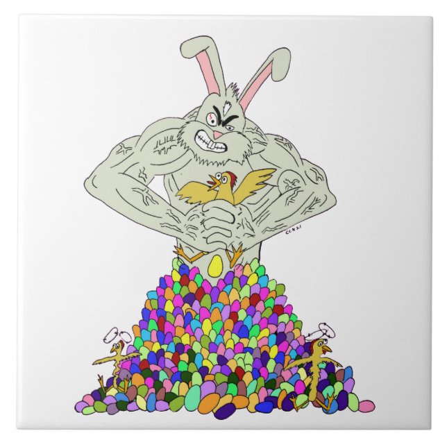 How the Easter Bunny gets his eggs   Tile (Front)