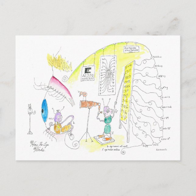 How the Eye Works Postcard (Front)